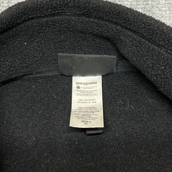 Patagonia Vest Mens XL Black Fleece Full Zip Pockets DGS Law Logo Hiking - Picture 5 of 9
